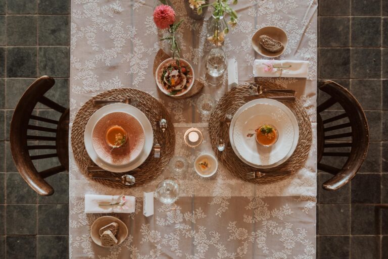 Diner tafel Bohemian Chique - trouwfotografie - Details