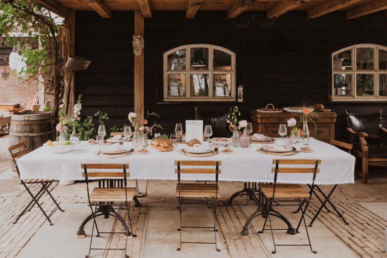 Diner tafel Bohemian Chique - trouwfotografie - Details